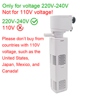 Aquarium Filter Pump Fish Tank Submersible Silent Air Oxygen Aerator Water Change Pump Aquarium Air Pump Wave Maker 220v
