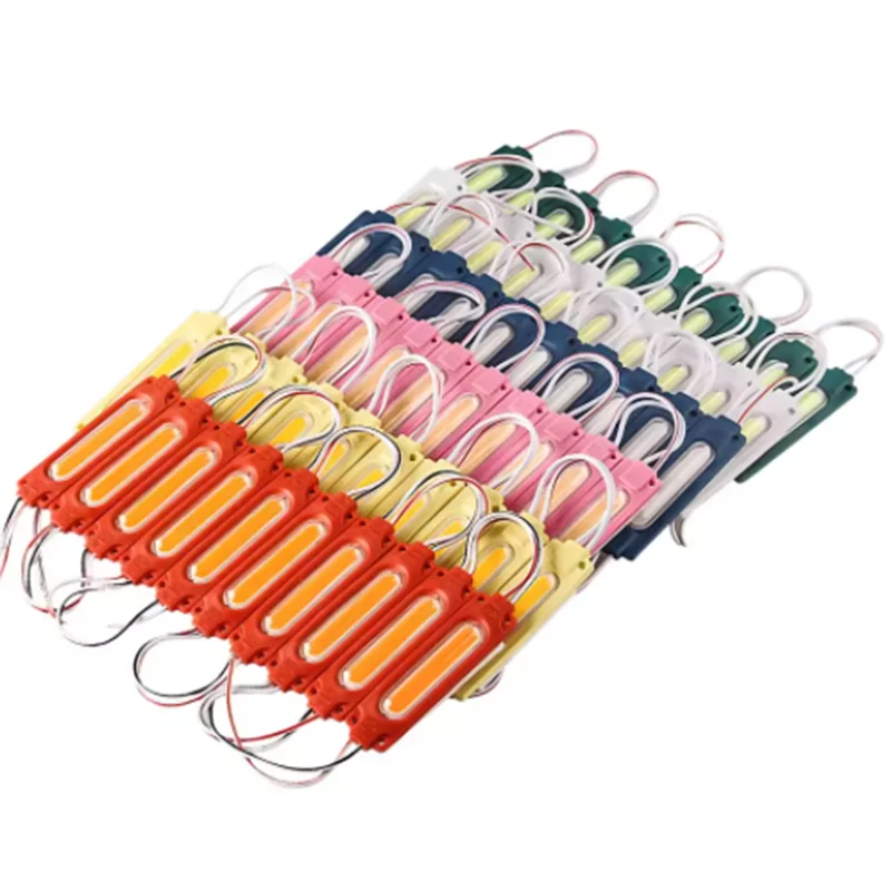 205 Grosir Modul LED Multicolor 24V 20/100PCS Lampu COB Backlight Spanduk Toko Tahan Air IP65 Dekorasi Natal Putih