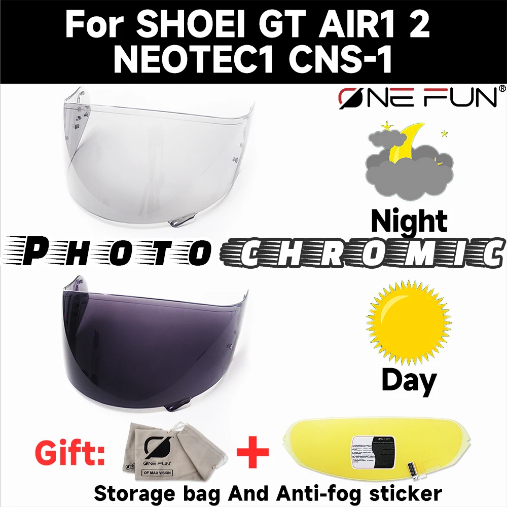 

Photochromic Sun Visor for SHOEI GT AIR1 2 NEOTEC1 CNS-1 Helmet shield Lens Replacement,Windshield Lens,Uv-Protected