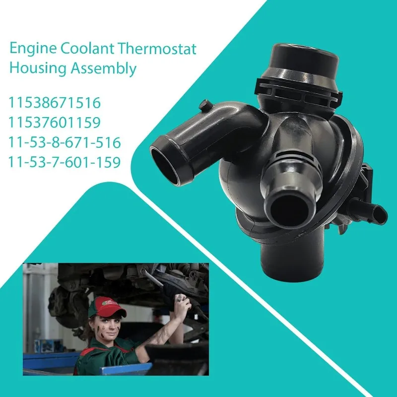 

11538671516 Engine Coolant Thermostat Housing Assembly for BMW 535i GT xDrive 3.0L L6 2011-2016 for BMW 640i xDrive