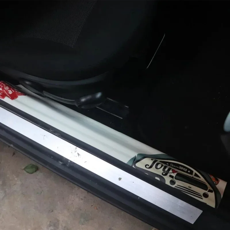 1Set Car Door Threshold Sill leather Protective Stickers For Mini Cooper R55 R56 R57 R58 R59 For mini cooper sticker