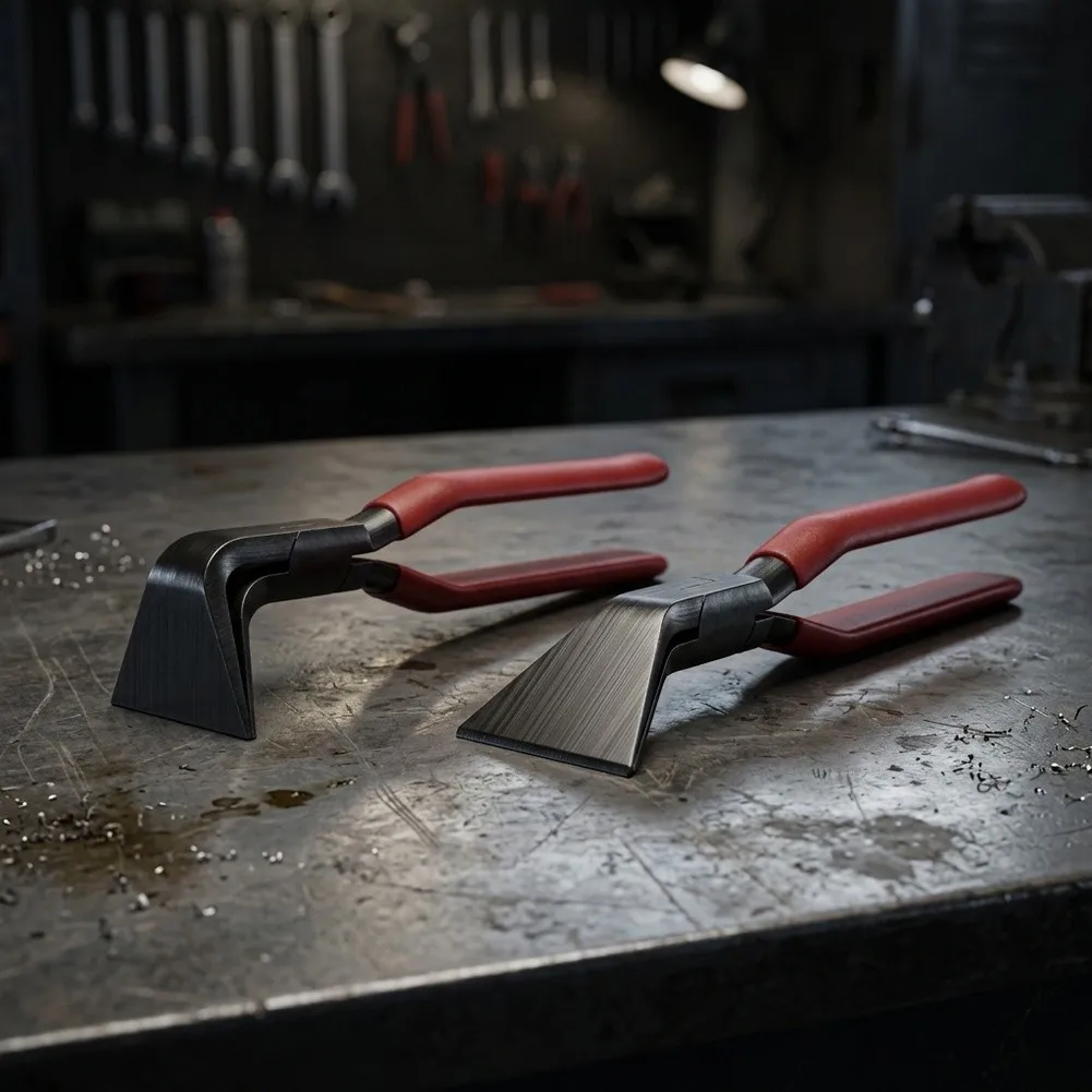 Industrial Grade Edge Bending Tool with Plastic Coating - 26.5cm High Carbon Steel Angle Pliers for Sheet Metal
