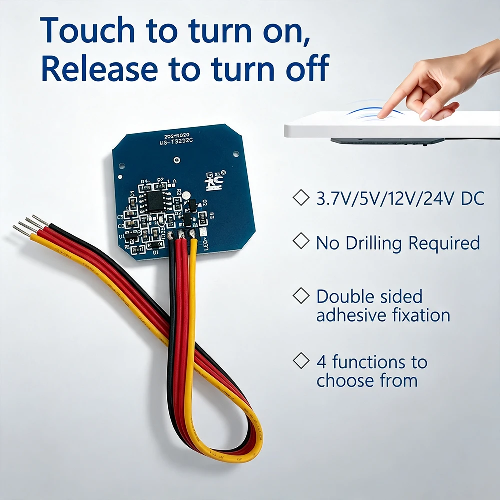 5V-24V 3A Touch Switch for Wood/glass/acrylic Cabinets/closet Penetrating Wood Board Touch/hand Scan Sensor Switch Accessories