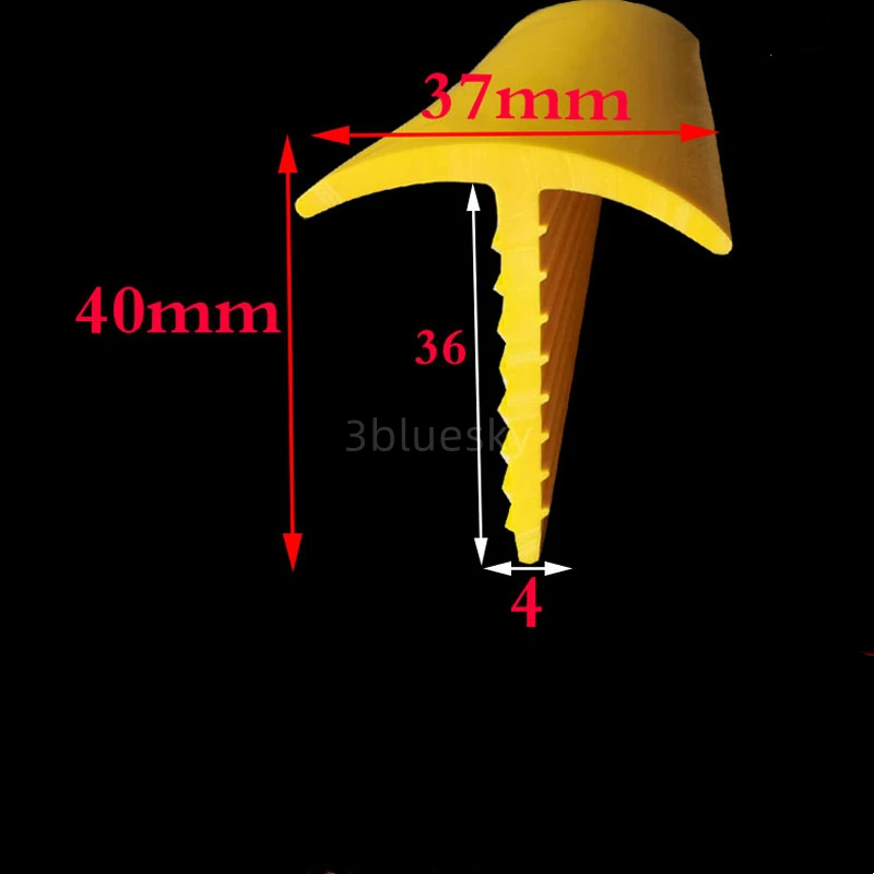 

Резиновая T-образная лента, стеклянная, металлическая, деревянная панель, кромка, оболочка, крышка автомобильного кабеля, фотоэлектрическая панель, уплотнительная лента 37x40 мм, желтая