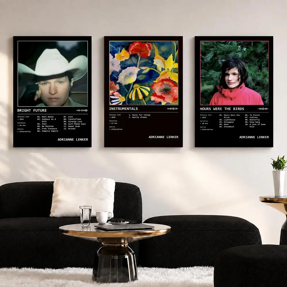 Singer Album A-Adrianne Lenker Framed Wall Painting Ready to Hang Canvas Wall Art Poster for Bedroom Living Room Home Decor Gift