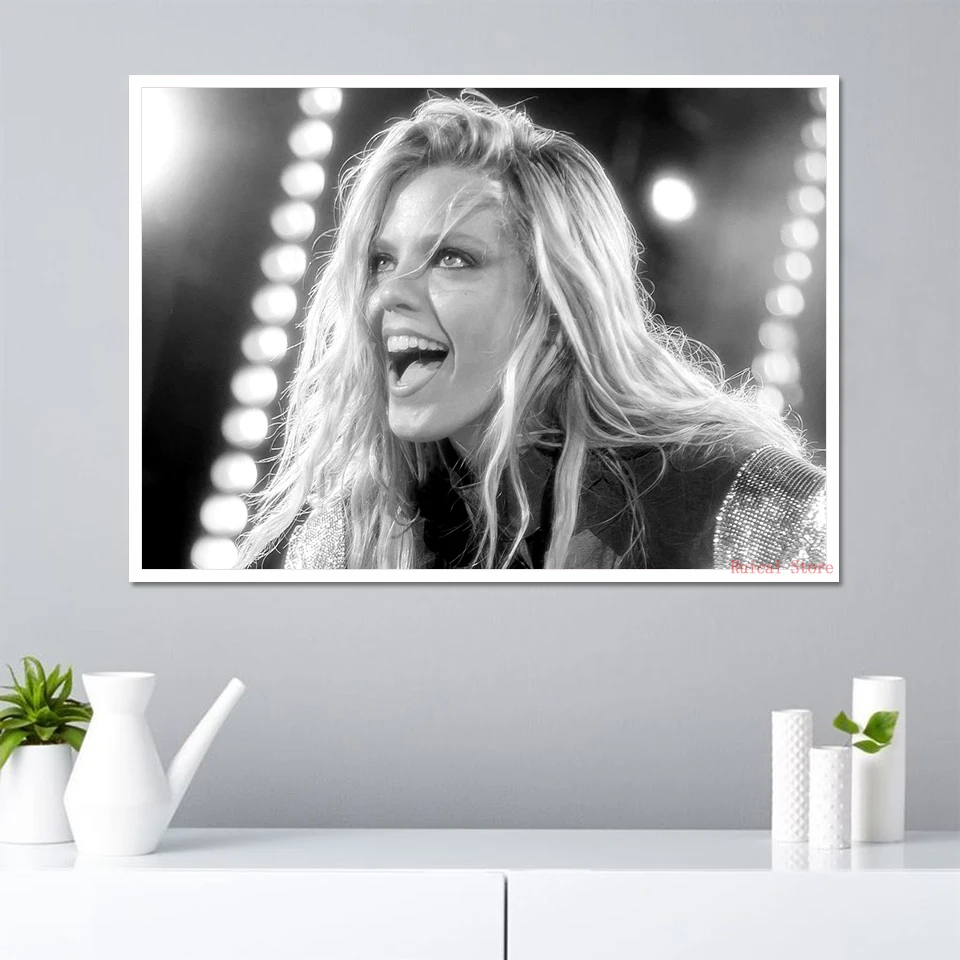 رينيه راب المشارك البوب المغني يطبع فيلم ستار جدار صورة فنية قماش اللوحة ديكور المنزل Gif