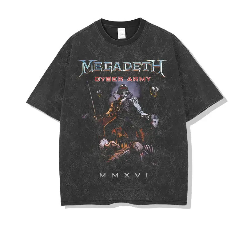 MEGADETH Wholesale High Quality Mens T Shirt Streetwear Oversized 100% Cotton Vintage T Shirts