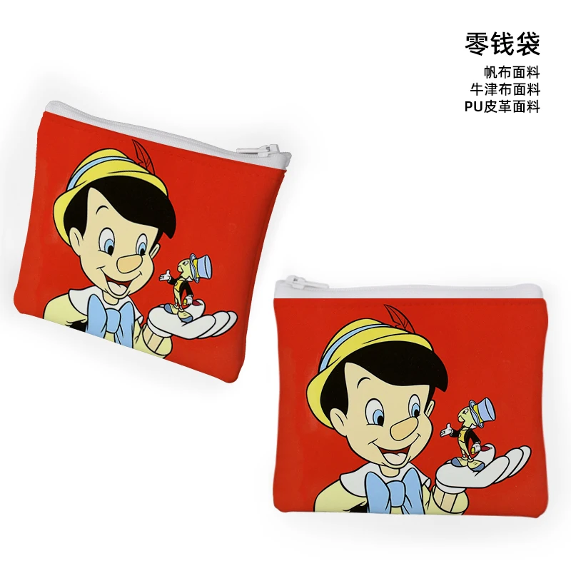 Disney Pinocchio C871 Anime Customized Cosmetics Bags Cartoon Coin Bag Storage Handbag Stationery Birthday Gift