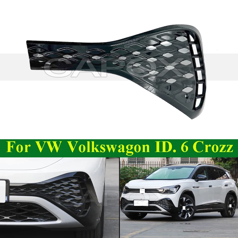 

CAPQX Front Bumper Fog Light Frame Cover Shell For VW ID6 Crozz Front Fog Lamp Frame Foglight Frame Cover Lid