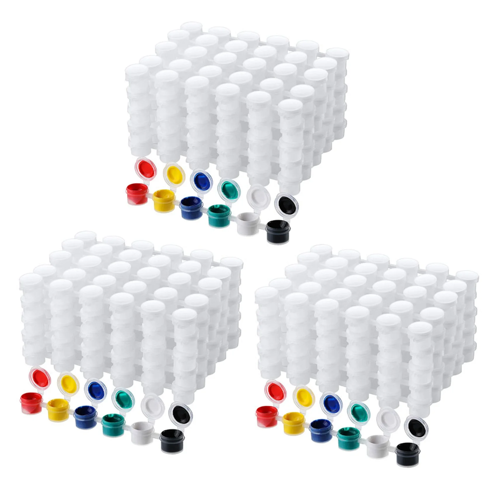 Classic-150 Strips Empty Paint Strips Paint Cup Pots Clear Storage Paint Containers Mini Painting Cup Pot 3Ml/ 0.1 Oz