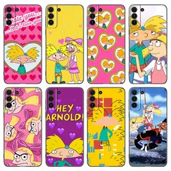 Hey Arnold Helga Cute Phone Case For Samsung Galaxy S21 S20 FE S22 Ultra S10 Lite S9 S8 Plus S7 Edge S10E Soft TPU Black Cover