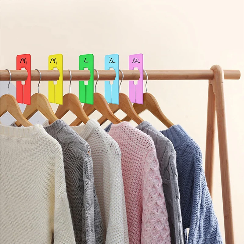 10 Pieces Rectangular Closet Dividers Clothes Organizers Clothing Rack Size Rack Dividers For Home