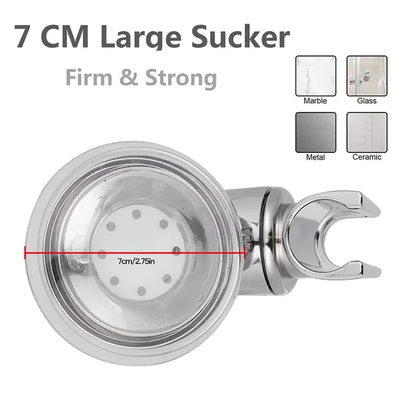 1 pçs ajustável hower rack ventosa tipo lótus dossel suporte handheld hower cabeça bocal do banheiro base fixa