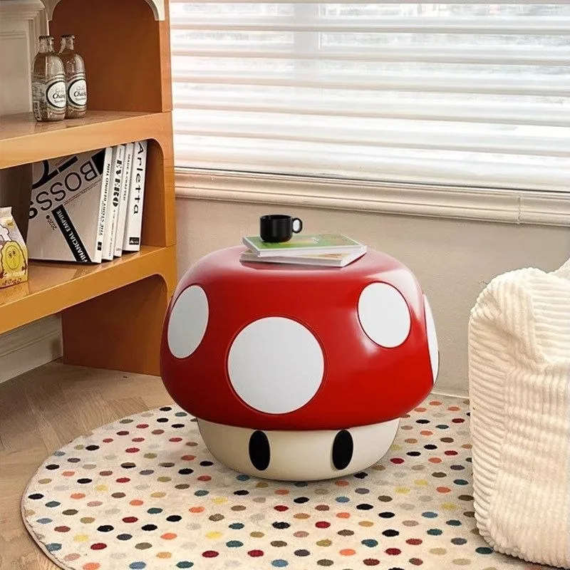 Mushroom small stool, household shoe changing stool, living room sofa stool, cartoon creative small bench pier