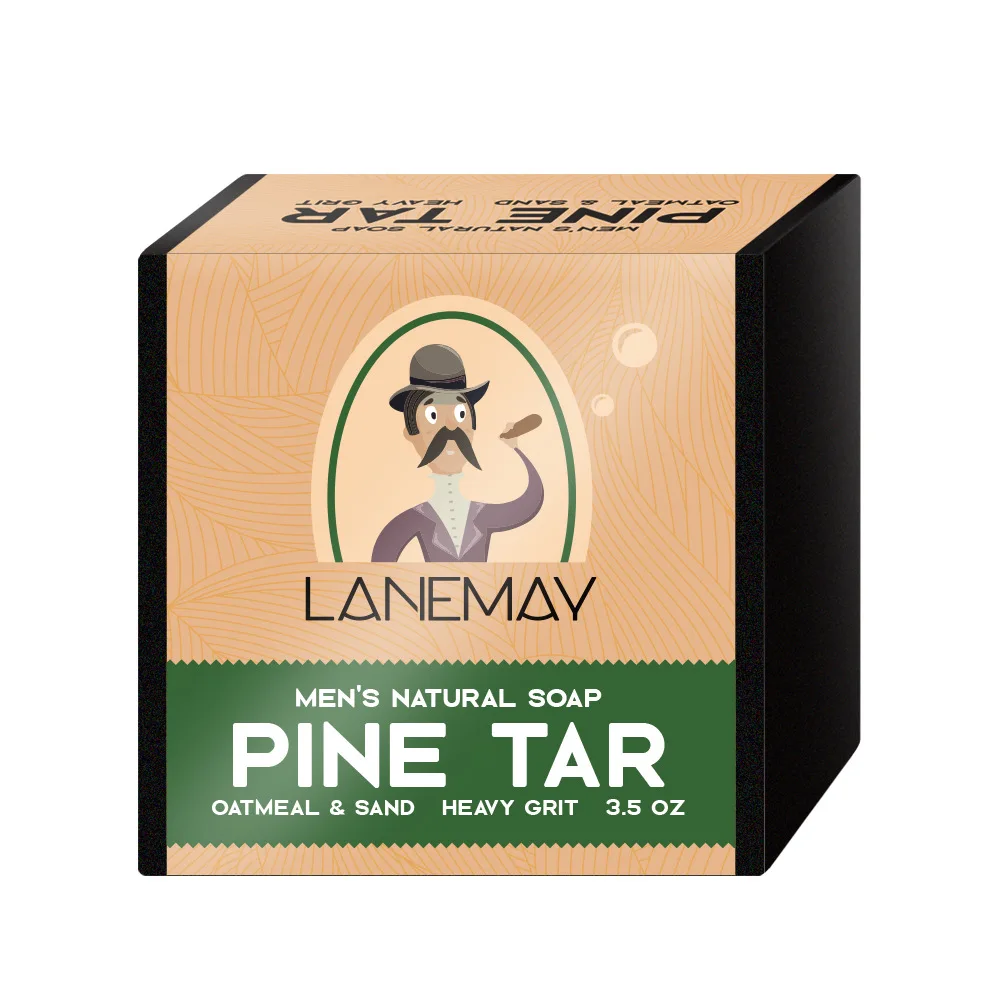Fragrant Soap Men's Pine Tar Soap Bar Deep Cleansing Body Soap Moisturizing Exfoliating Formula Men's Gift Boyfriend's Gift
