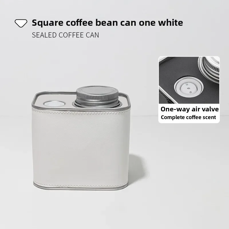 Tinplate Coffee Bean Storage Jar,  with One-Way Valve for Exhausting，Coffee Powder Sealed Jar