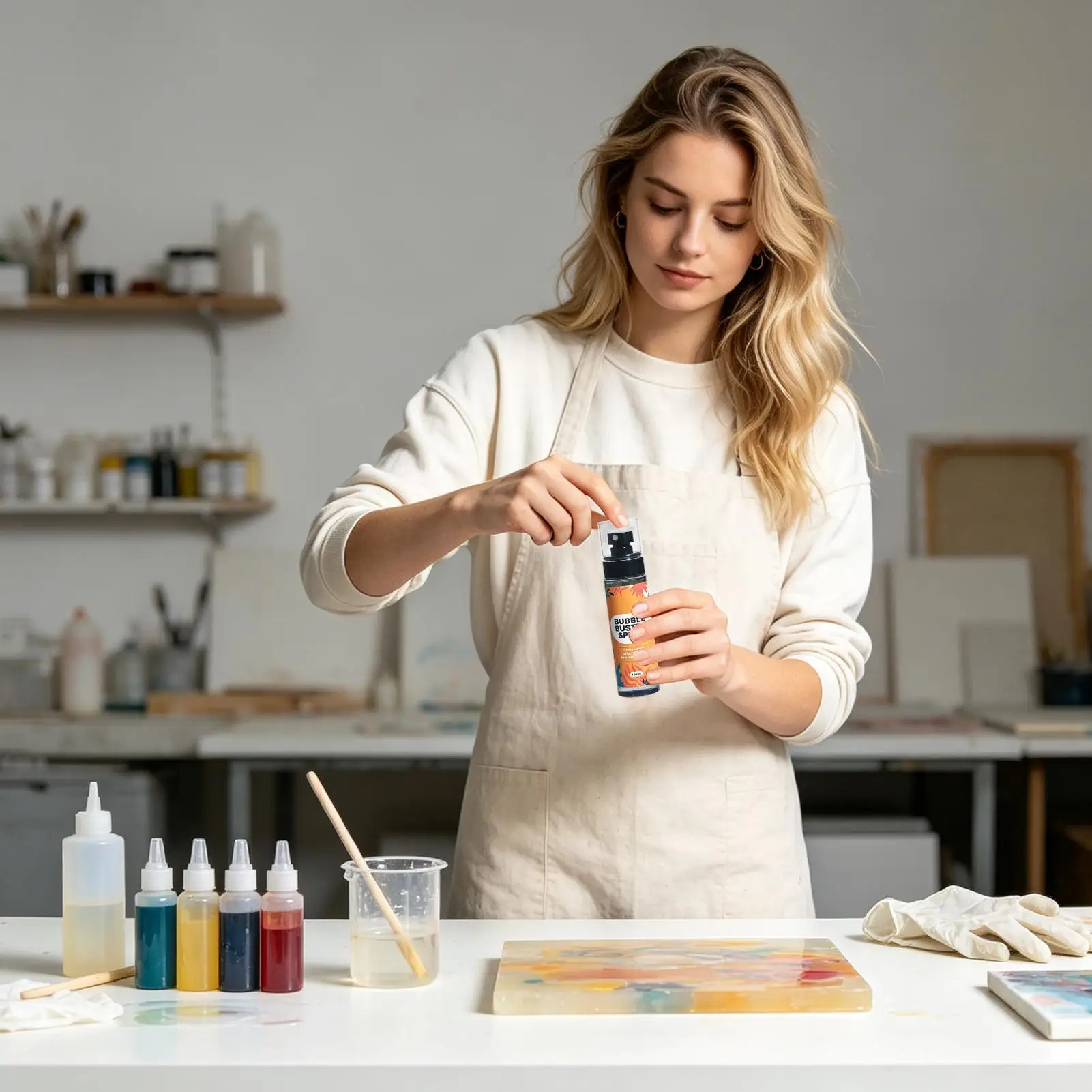 100ml Multifunctional High-purity Defoamer for Remove Bubbles from Epoxy Resin Glue Create Artistic Effects of Resin Painting