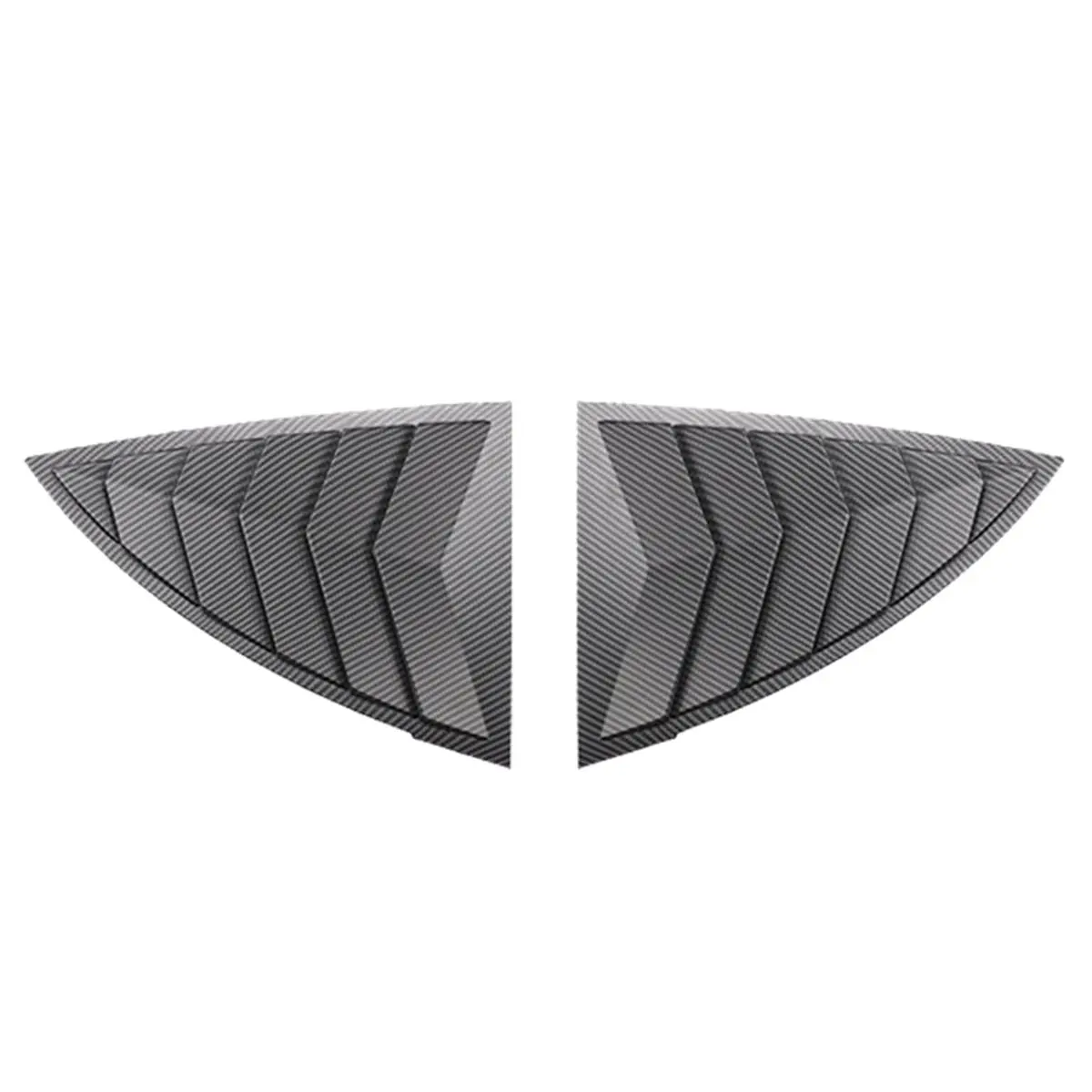 AMAW Rear Car Window Shutter Cover for Tesla Model Y Juniper Louver Side Vent Trim Triangle Accessorie Matte Carbon Fiber