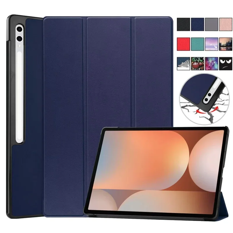 For Samsung Tab S10 Ultra Case 14.6 Inch SM-X920 Flip Case Tri-Folding Stand Magnetic Smart Cover for Galaxy Tab S10 Ultra Cover