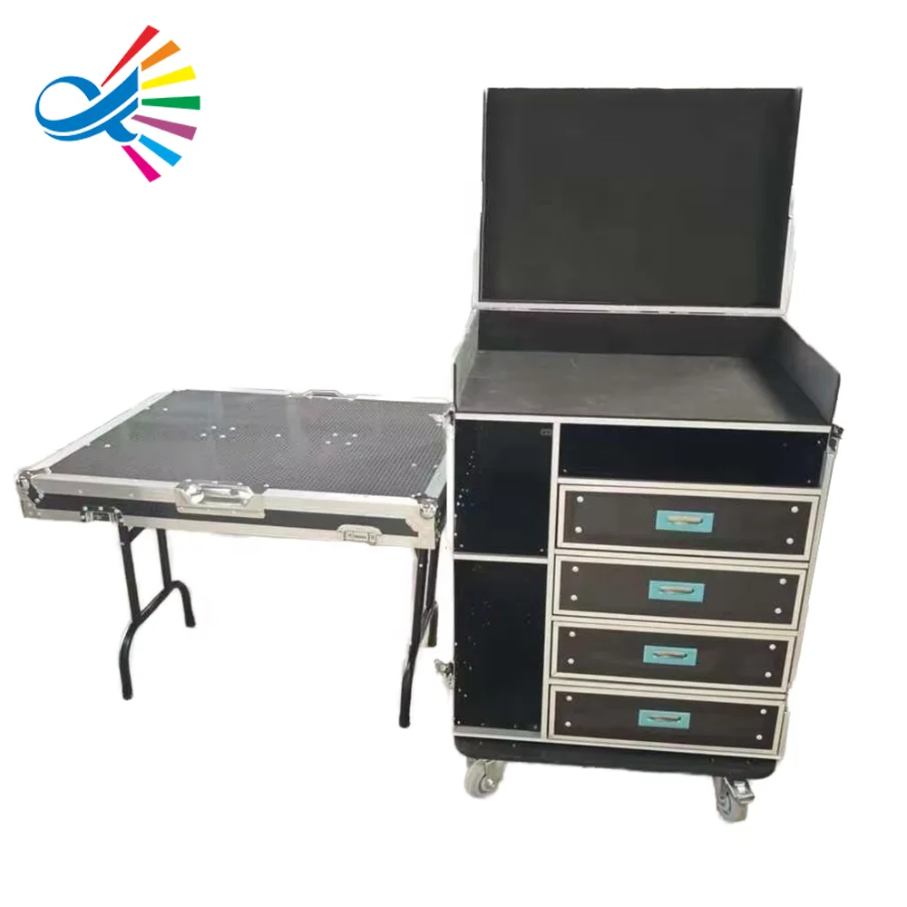 Custom Multi-Function Production Console Drawer Workstation Flight Case Durable Lid Side For Outdoor Activities OEM Tool Case