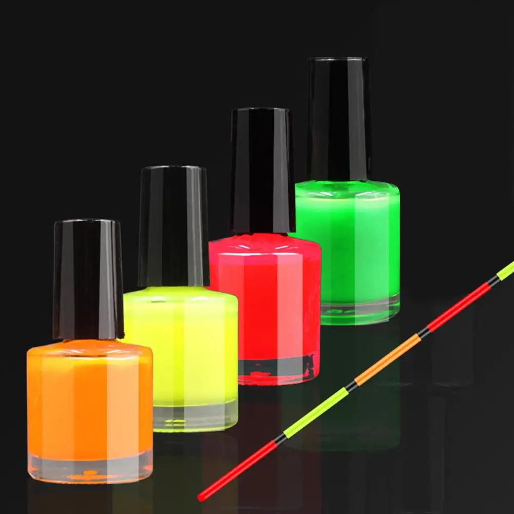 15ML Fishing Floats DIY Fluorescent Paint Tail Painting Floats Accessory Buoy Tail Craft Tackle Visualable Fishing J8G1