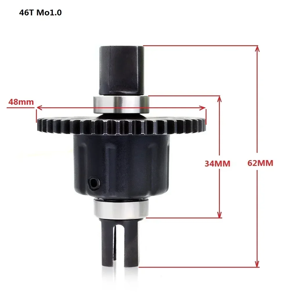 46T 48T 60T RC Mittleres Differential Fernbedienung Fahrzeugzubehör Mittleres Differential für Buggy Truck Truggy SCT 1/8 RC Auto