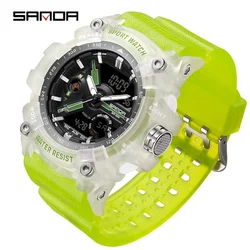 SANDA 3179  Wristwatch for Male Clock shock relogios masculino New Sports Men's Watches Military Digital Watch Waterproof