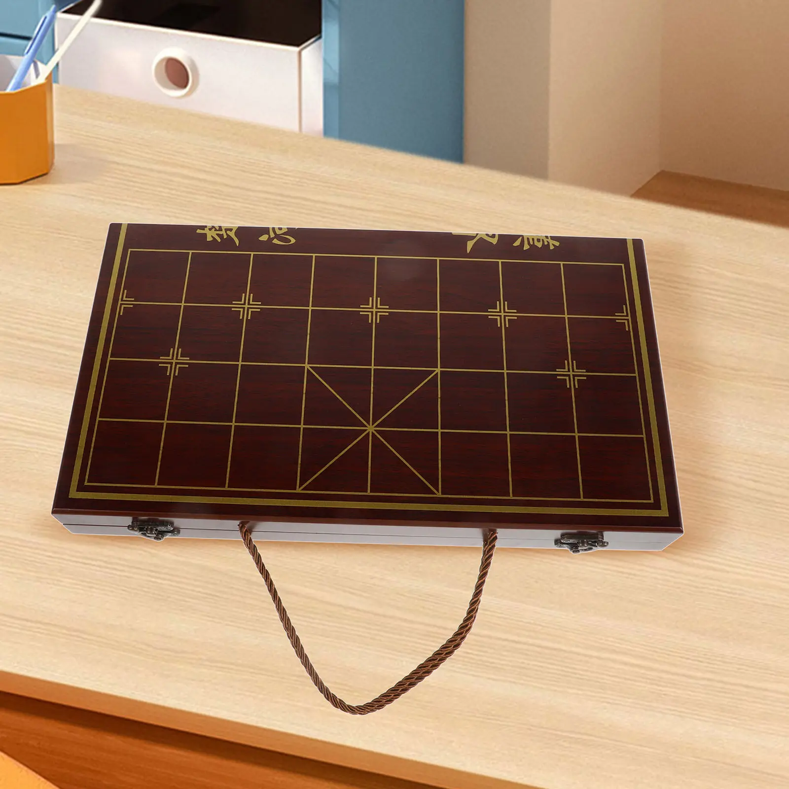 

Набор китайских шахмат Xiangqi, деревянный, из натуральных материалов, с двойной функцией: складная доска и кейс для хранения, для путешествий, дома и офиса