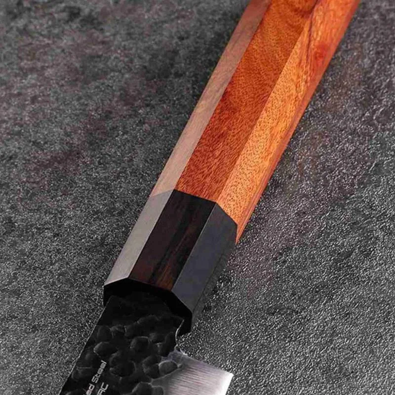 1pcs  Octagonal Handle for Kitchen Knife Handle Red Sandalwood bony Knife Handle