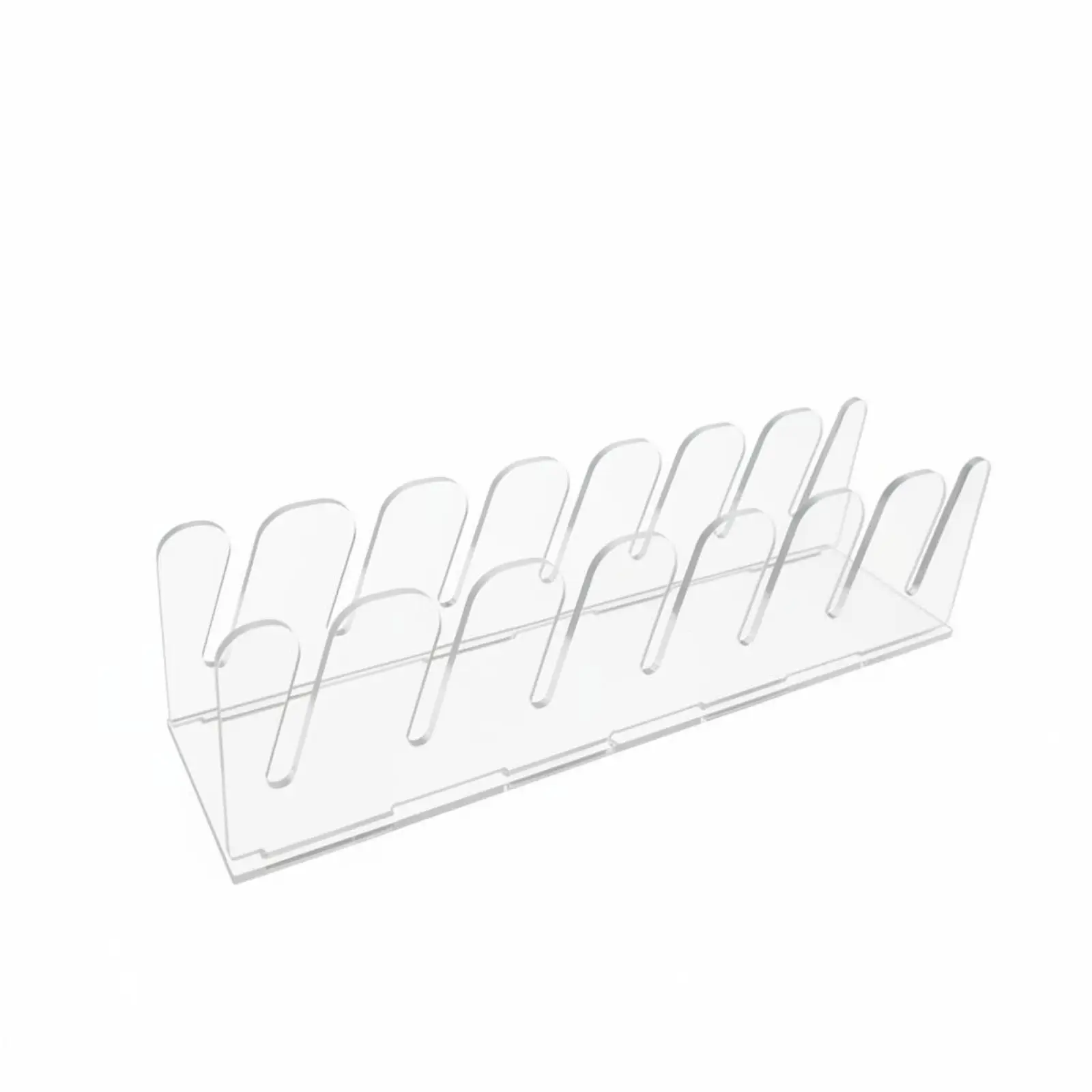 Clear Acrylic Hat Rack for Baseball Caps Display Stand Organizer with Individual Slots for Closet Entryway Wardrobe Shelf
