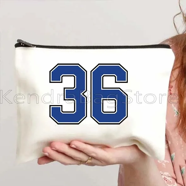 الرياضة محظوظ جيرسي أرقام الهدايا قماش حقيبة مستحضرات التجميل حقيبة مستحضرات تجميل مقلمة المدرسة سستة الحقيبة أكياس القطن تخزين حقيبة القطن