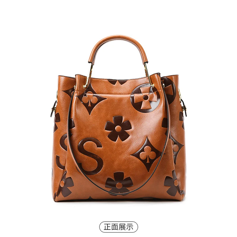 Bucket bags with a high - end feel, large - capacity bags for women. These retro and simple single - shoulder tote bags are fash