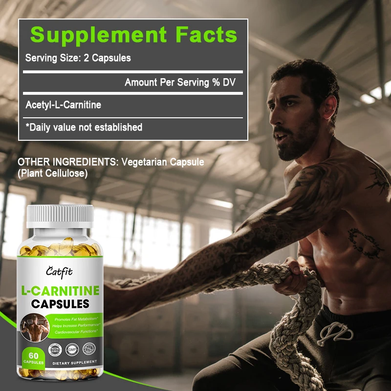 Catfit L-carnitine Capsule Fat burning Helper fat burning Muscle gain&Accelerate metabolism Muscle gain exercise for Gym