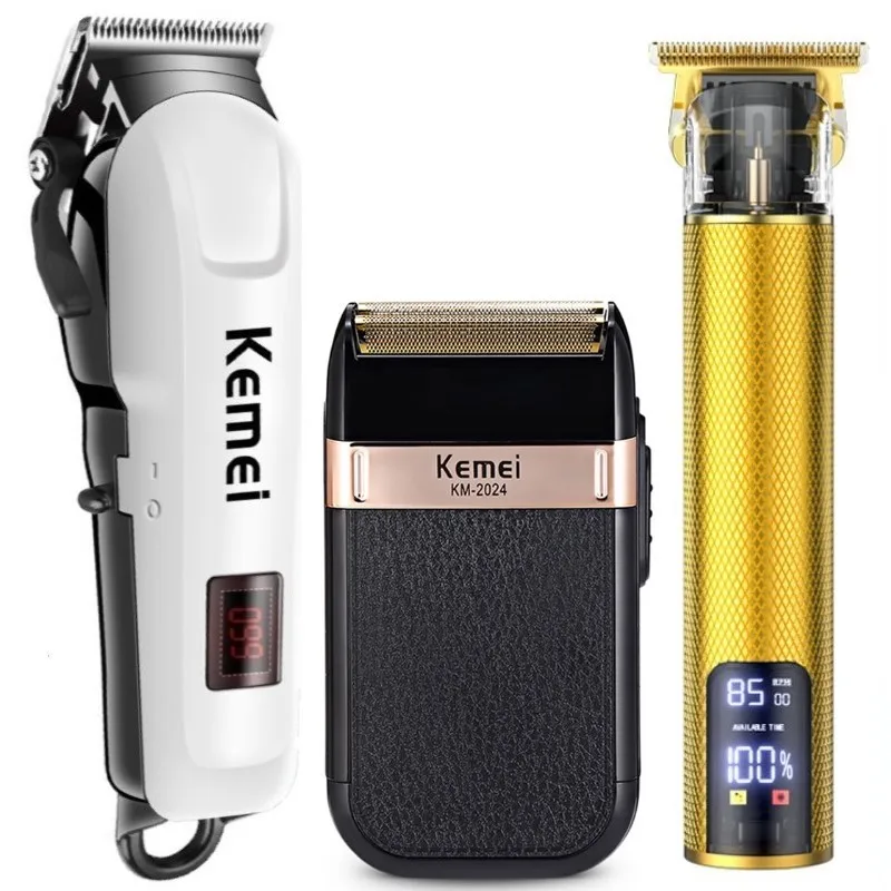 

Kemei Professional Barber Hair Clipper Trimmer Rechargeable Electric Hair Trimer Cutting Machine Men Barber Hair Cutting Machine