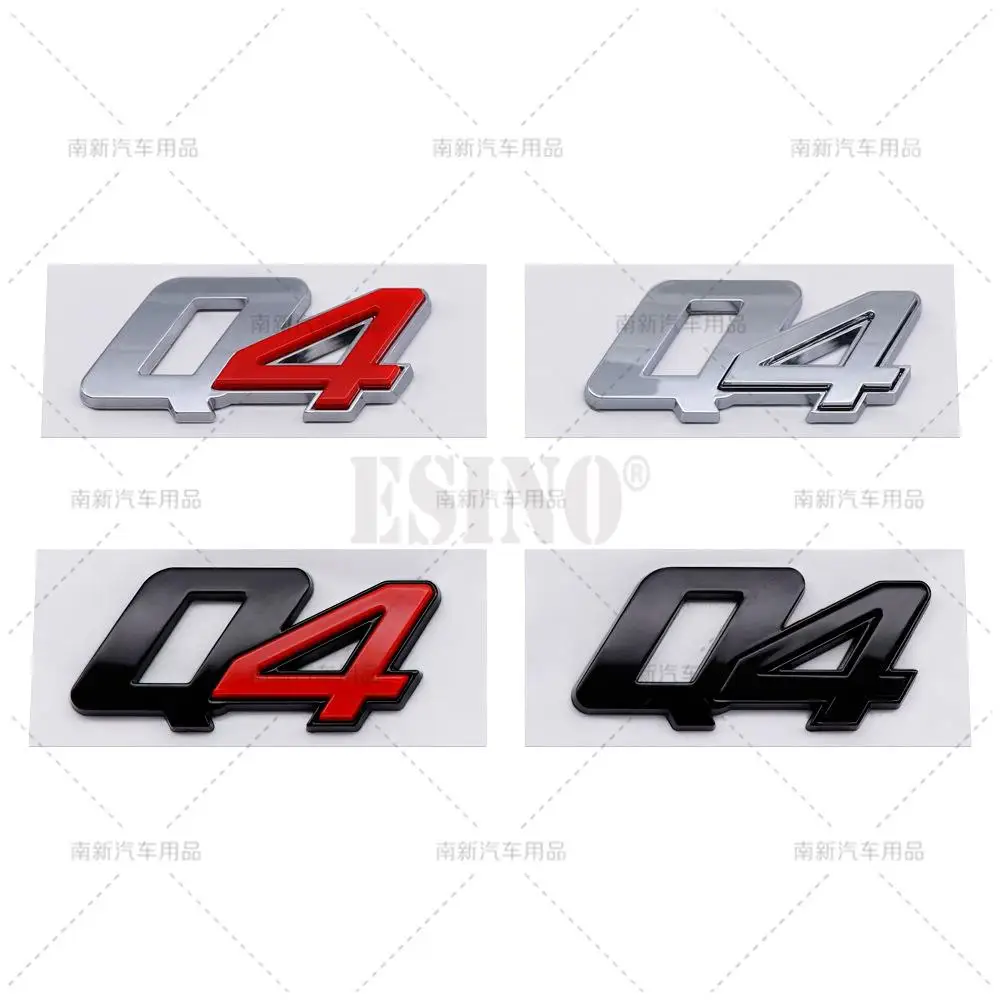 Car Styling Q4 3D ABS Badge Body Adhesive Emblem Sticker Decal  for Maserati Ghibli Grecale Levante Quattroporte  Gran Turismo