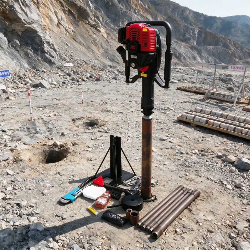 Customized Light Backpack Coring Drill Petrol Diesel 15M Intact Soil Rock Sample Single Operate Accurate Sampling