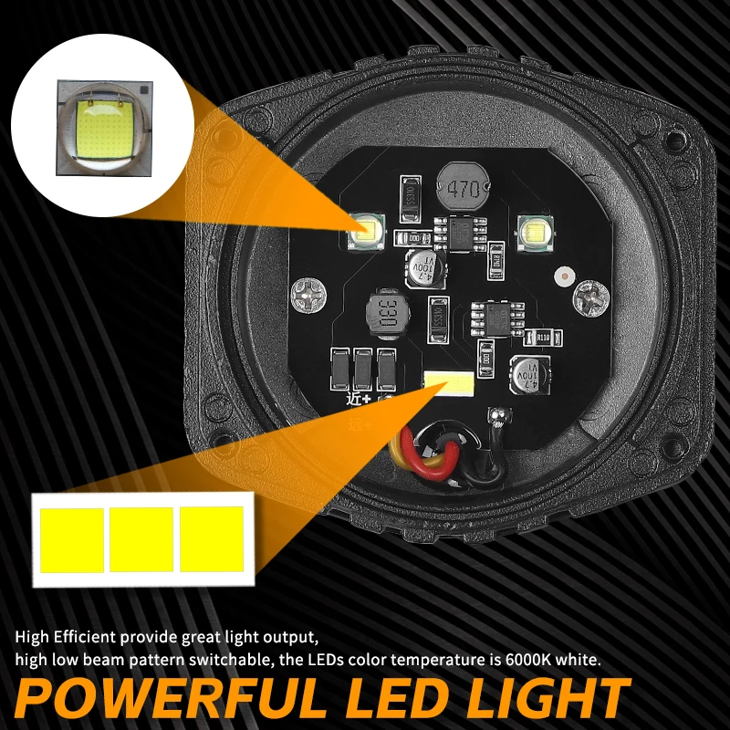 3 Zoll LED Pods Licht Hi-Lo-Strahl LED Arbeit Nebel Fahr licht Bar für Motorrad ATV Utv Geländewagen Offroad 4x4 Boot LKW 12V 24V – Detail 4