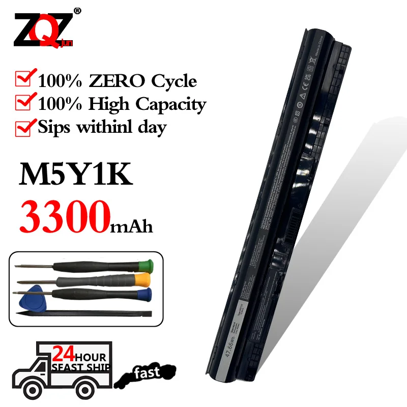 M5Y1K 47.66WH 14.8V بطارية الكمبيوتر المحمول لديل انسبايرون 14 15 17 5000 3000 سلسلة 5559 5558 3551 3451 3558 i3558 3567 5755