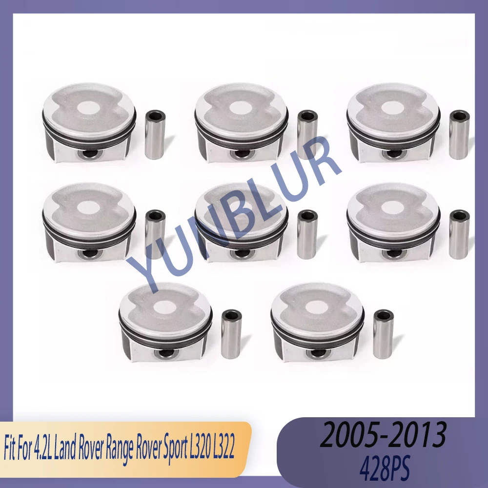 

86MM STD Engine Part Piston & Ring Set Fit 4.2 L 428PS AJV8 V8 Gas 05-13 For Land Rover Range Rover Sport L320 L322