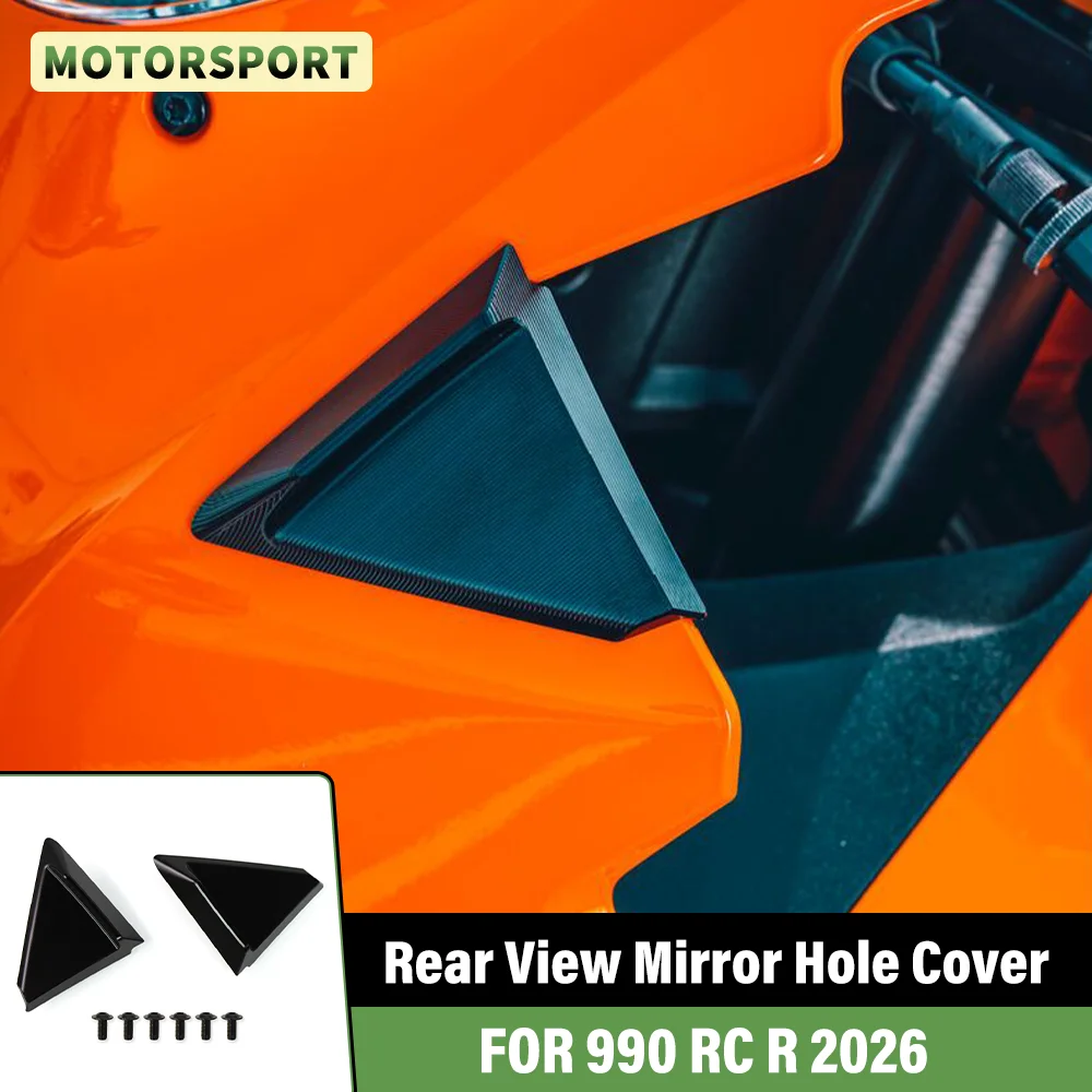 FOR 990 RC R 2026 990RC R Motorcycle Rear View Mirror Eliminator Hole Cover Mirror Mount Cover Kit Mirror Base Decorative Cap