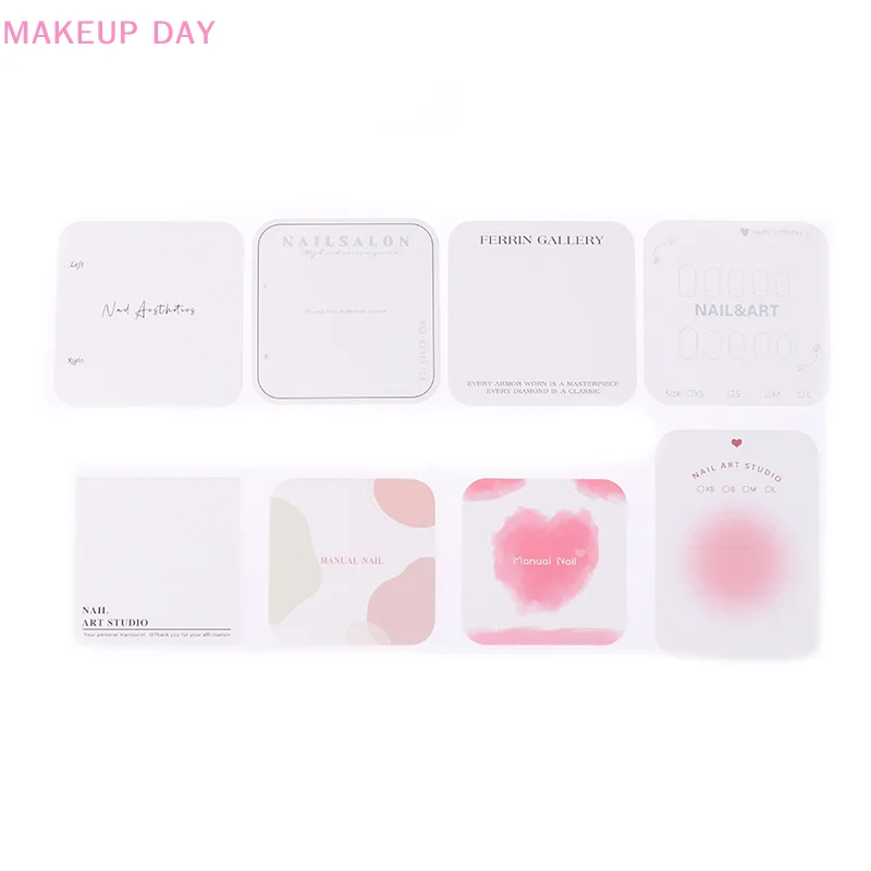 10 PCS Press-On Nail Packaging Display Handmade False Nail Design Swatch Show Card Manicure Sample Display Salon