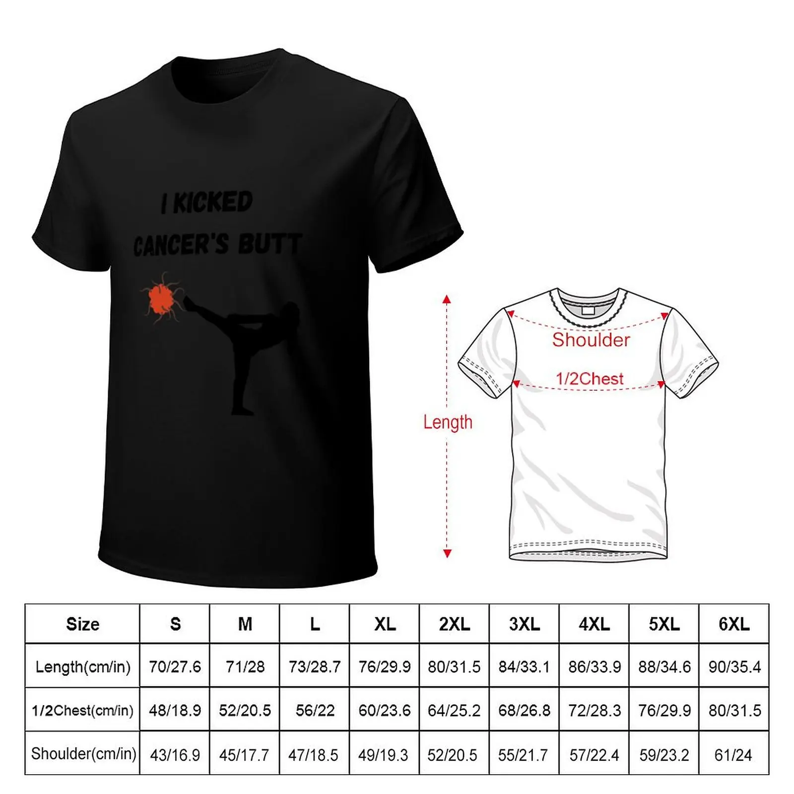 I kicked cancer's butt T-Shirt Daily Wear Print T-Shirt