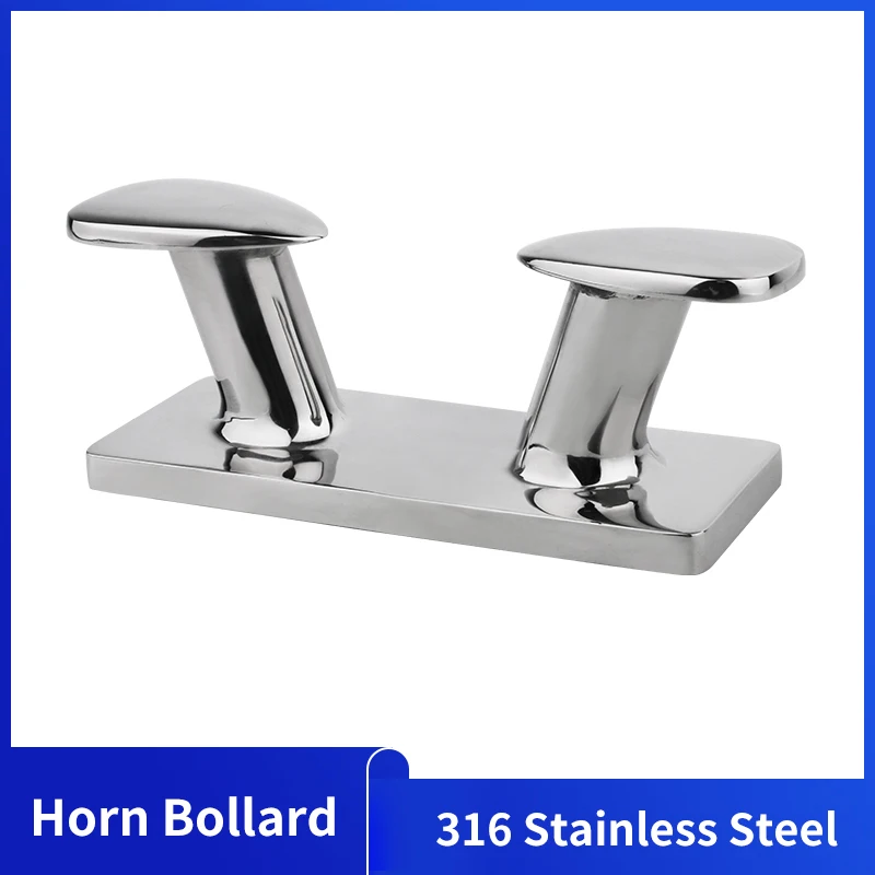 

316 Stainless Steel Double Horn Bollard Cleat 6 / 8 / 10 / 12 Inch Bench Cable Pile Mooring Bollard for Boat Hardware