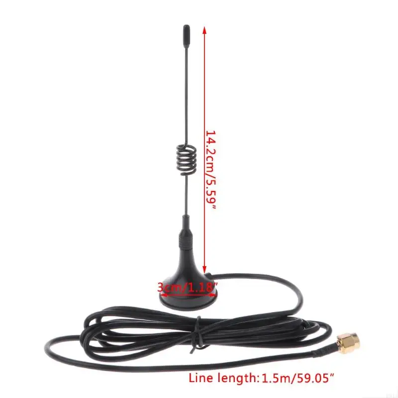 R91A 433MHz Antenna 5dbi Male RG174 Cable GSM GPRS 1.5M Base For Ham Radio