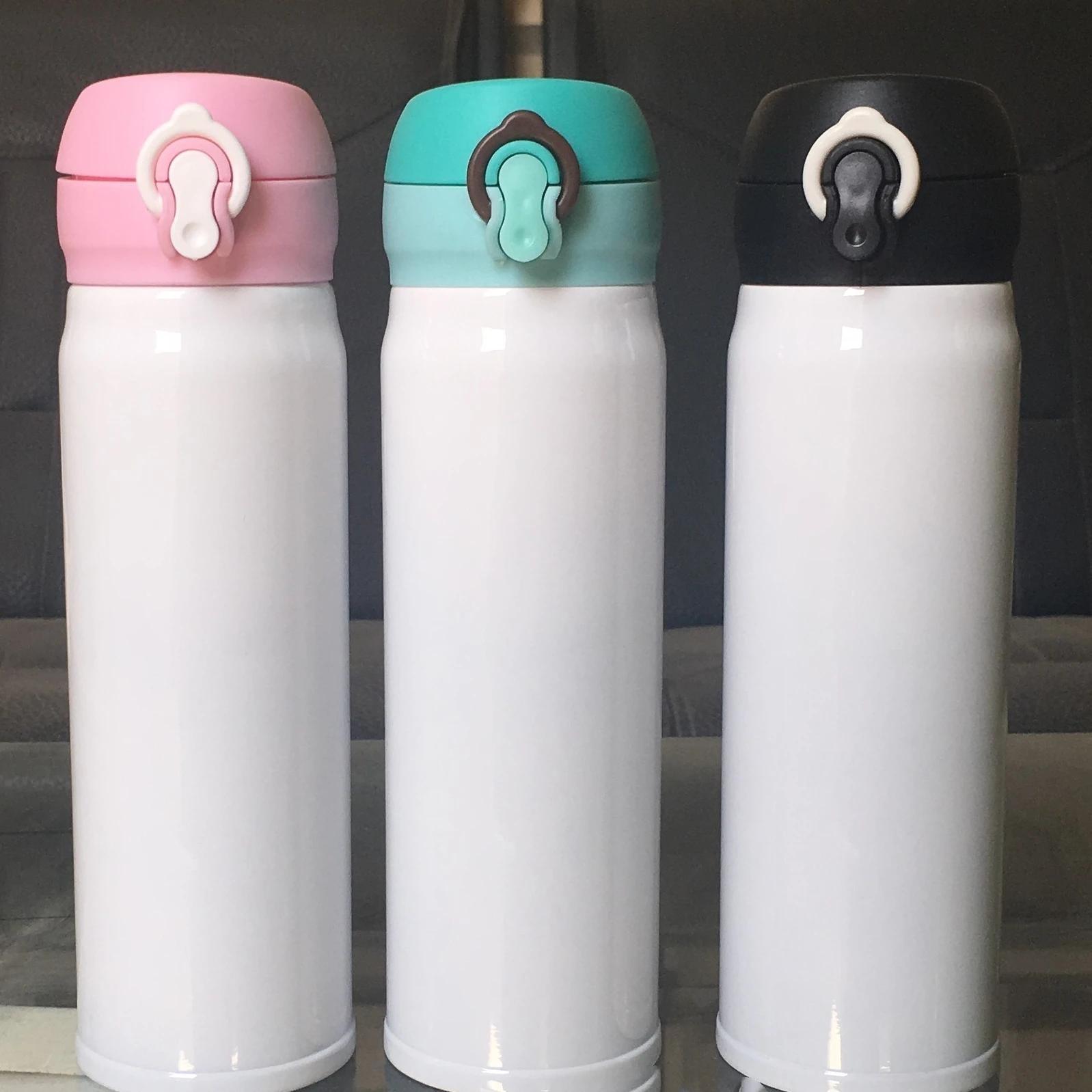 2Pcs Sublimation Thermos Cup Blank Printed 304 Stainless Steel Water Cup Travel Sports Cup Holiday Surprise Customized Gift