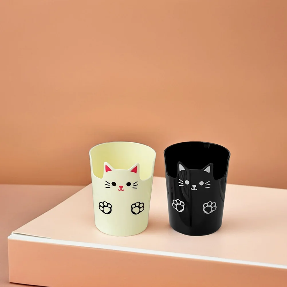 

3Pcs Cute Cat Pencil Pot Multipurpose Desk Organizer for Pens Makeup Brushes Portable Home Office Use Pencil Stand