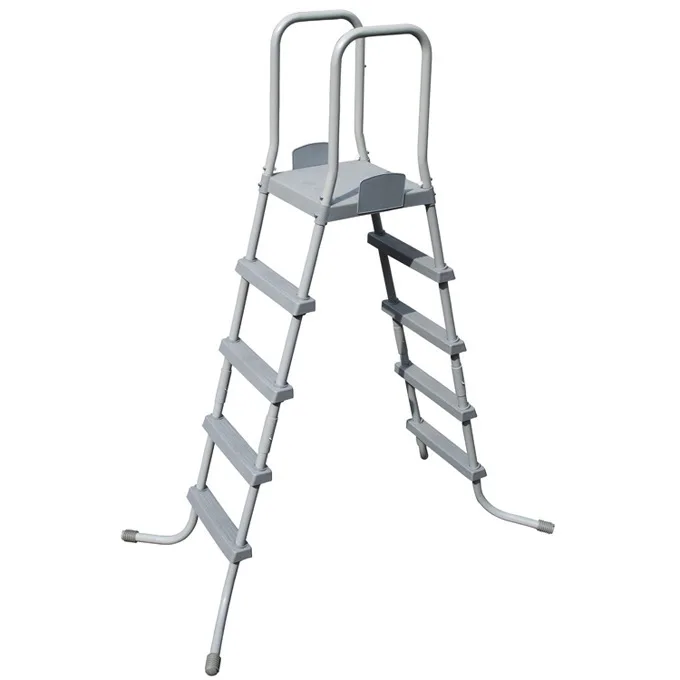 Swimming Pool Escalator Double Sided Climbing Ladder Platform 132cm Pool Supporting Equipment