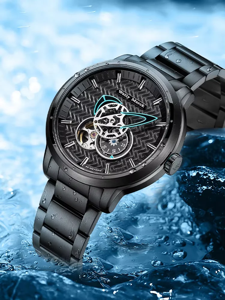 WM Watch Automatic Mechanical Watches Sapphire Glass Water Resistant Man Dive Watch Ocean Series Miyota 82S5 Welly Merck WM037