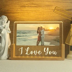 Personalized Acrylic Photo Lamp，Custom Photo LED Night Light，Photo Frame，Gift for Couple，Anniversary Gift，Wedding Gift