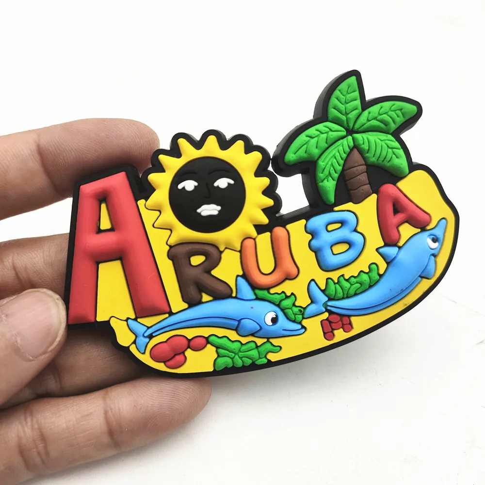 Barbados Bahamas Aruba Vanuatu Tanzania Jamaica Rubber Fridge Magnets Tourist Souvenir  Magnetic Refrigerator